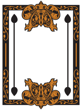 Elegant Ornate Border for Premium Wedding Cards vector