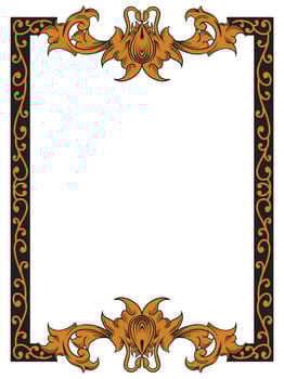 Stylish Floral Ornamental Frame for Greeting Cards vector
