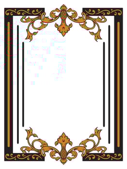 Intricate Floral Ornamental Frame for Artistic Use vector