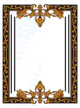 Vintage Baroque Ornamental Border for Invitations vector