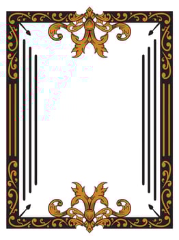Ornamental Frame with Gold Accent vector