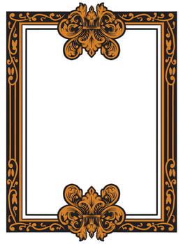 Elegant Ornamental Frame with Gold Highlights vector