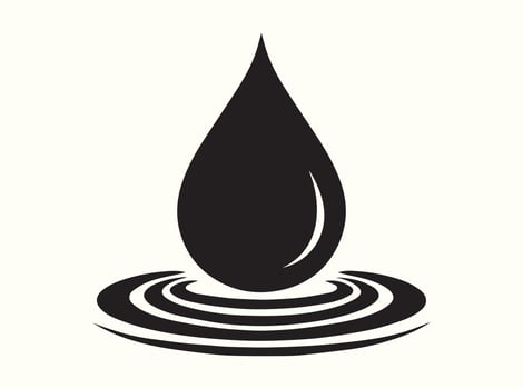 Serene Water Drop Landing on a Smooth Water Surface vector
