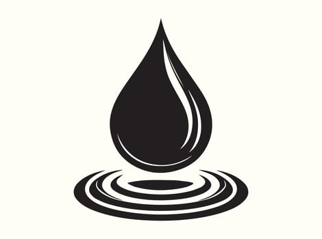 A Single Water Droplet Falling into Still Water vector