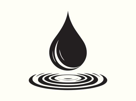 Abstract Water Droplet Creating a Ripple in Water vector