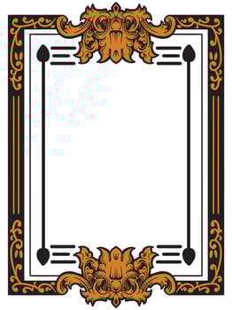 Elegant Vintage Border with Ornamental Flourishes vector