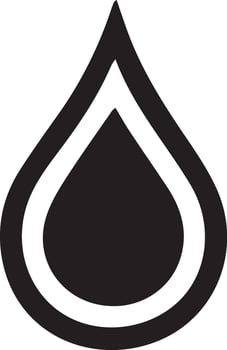 Blood drop flat icon. Isolated on white. vector