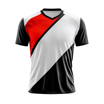 soccer jersey mockup template with front view isolated on transparent background png