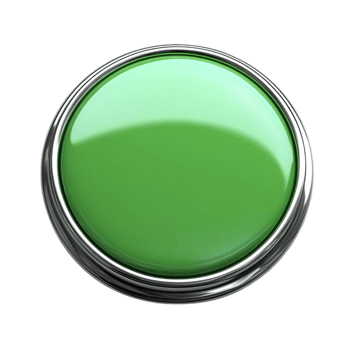 Shiny Green Circular Button on Transparent Background png