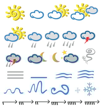meteorology icons element on white background vector