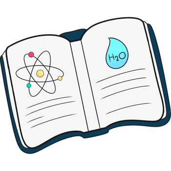 The illustration of a science book png