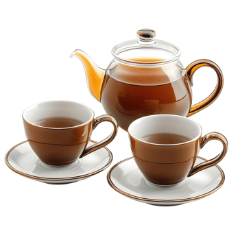 Tea Set isolated on a transparent background png