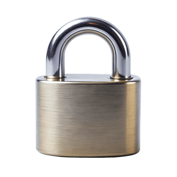 Highquality Closeup Image of a Padlock Security isolated on transparent background Device Showing Details of its Metallic Construction png