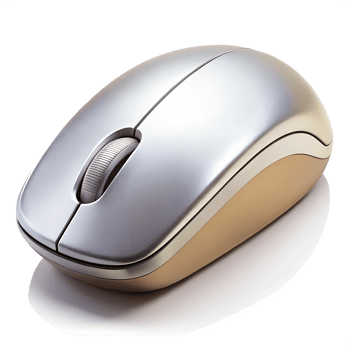 Elegant Two Tone Wireless Computer isolated on transparent background Mouse Design Modern Technology Device png
