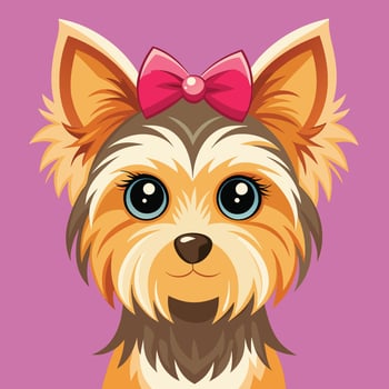 Cheerful Cartoon Character with Bow vector