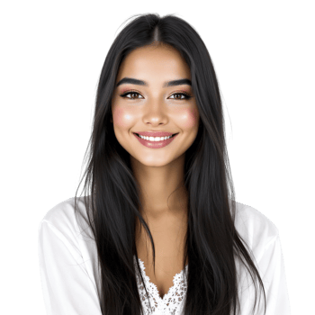 A woman with long dark hair smiling png