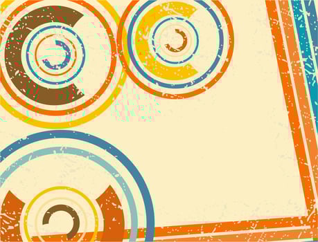 circle vinage retro design vector
