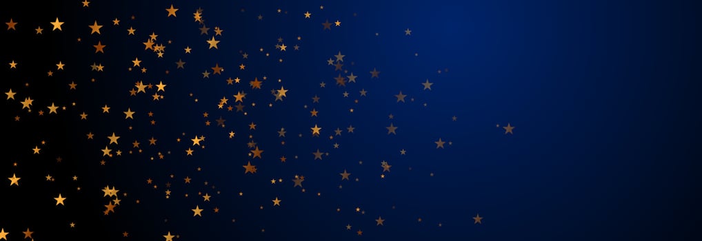 Dark blue abstract golden stars vector