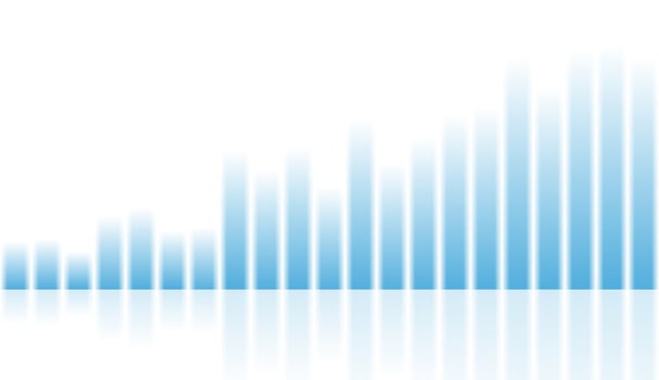 Abstract growing financial graph chart vector