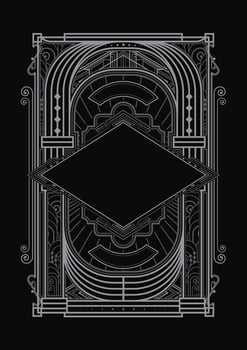 artdeco line frames vector