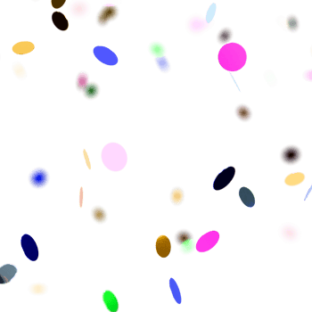Colorful round party confetti celebration overlay background png