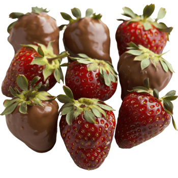 Fresh Strawberries Dipped in Smooth Chocolate for Delightful Dessert Treats and Indulgence png