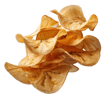 Crispy Golden Fruit Chips Displayed on a . for Healthy Snack Choices png