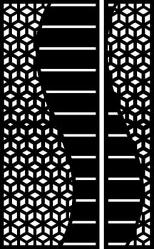 Geometric pattern decorative panel design for laser cut vector