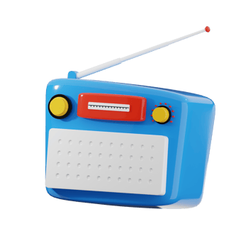 Vintage Style Radio png