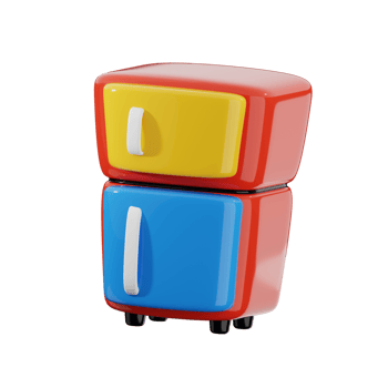 Vintage Miniature Refrigerator png