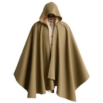 Elegant Hooded Cloak for Outdoor Adventures and Stylish Fashion Statements png