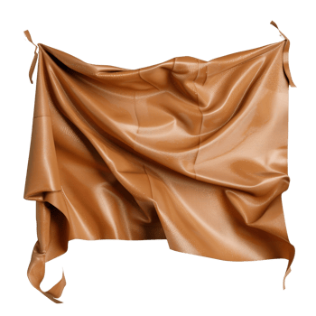 Smooth and Elegant Brown Fabric Draped Gracefully on a White Background png
