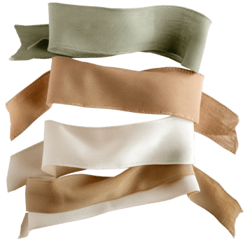 Four Colorful Ribbons in Soft Fabric for Creative Projects and Artistic Displays png