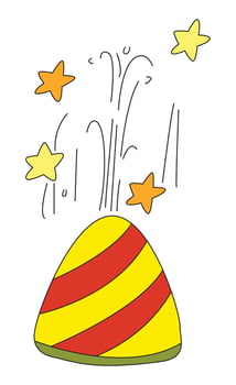 Firecracker anar isolated on white background vector