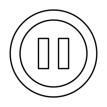 Pause Outline icon vector