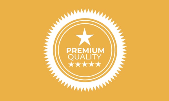 Premium Quality Badge for Luxury Branding High-End Products and Exclusive Recognition vector