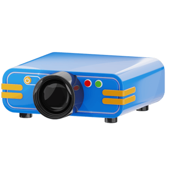 Blue Compact Projector Device png