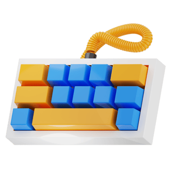 3D Illustration of Retro Gaming Keyboard png