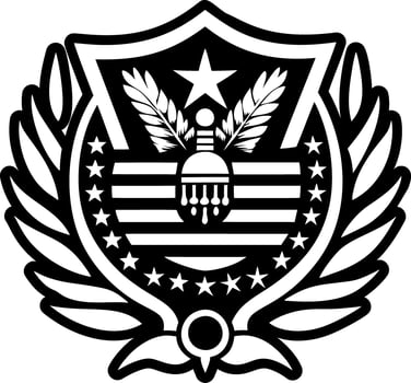 A filled style icon of cherokee emblem vector