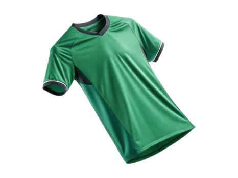 vibrant green soccer jersey mockup showcasing sleek design perfect for sports enthusiasts png
