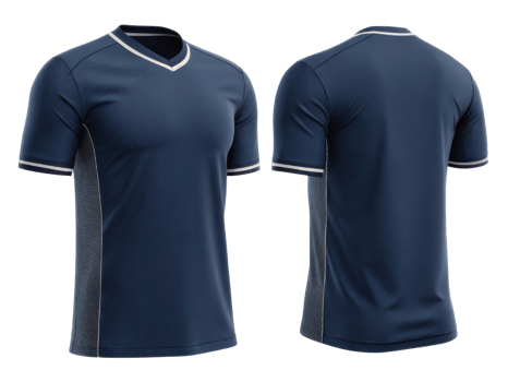 stylish soccer jersey mockup featuring sleek design in navy blue, perfect for showcasing team spirit and athletic performance png