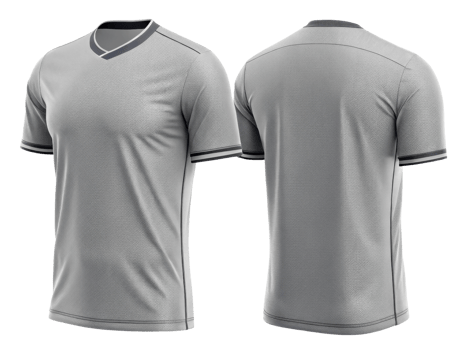 stylish soccer jersey mockup in sleek gray design showcases its modern fit and comfortable fabric perfect for athletes png