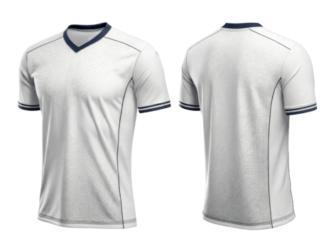 stylish soccer jersey mockup featuring modern design with v neck and contrasting trim, perfect for showcasing team spirit and athleticism png