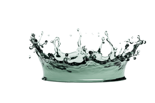 Aqua crown splash shape form, fluid water element object, cut out transparent png