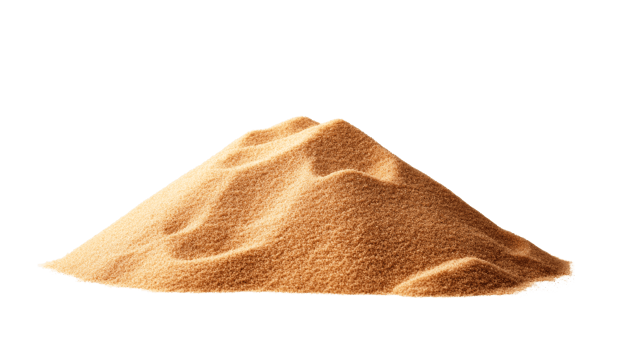 Pile of Tan Sand Forming a Hillock, Cut Out Transparent png