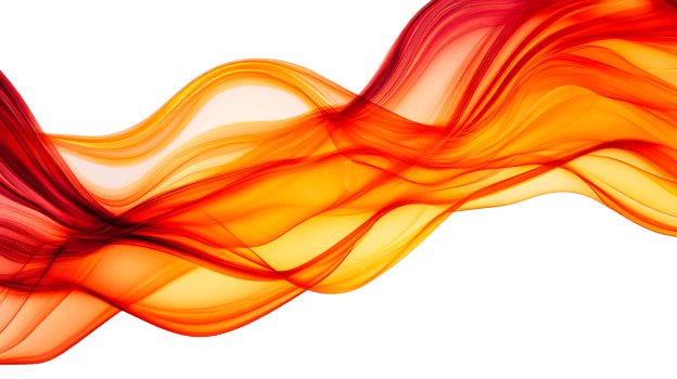Abstract fiery wave art, dynamic energy forms, cut out transparent png