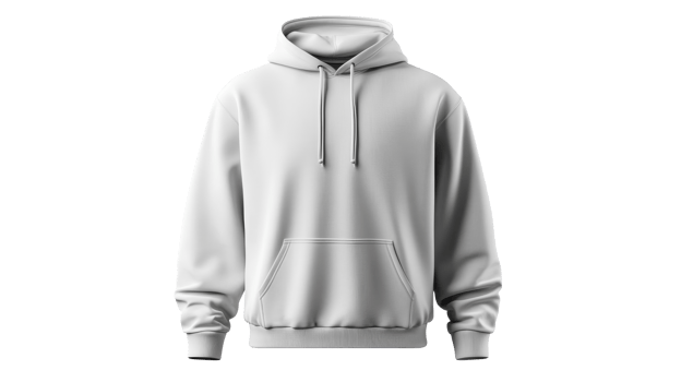 White hoodie mockup apparel, modern design fashion, cut out transparent png