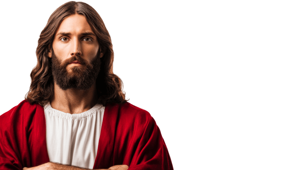 Jesus Christ, portrait, realistic, eyes, religion, God, faith, cut out transparent png