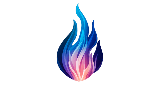 Vibrant Flames Art, Gradient Texture, Modern Design, cut out transparent png