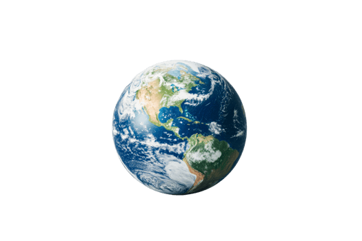 Earth globe planet world oceans seas continents, cut out transparent png